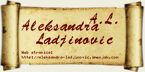 Aleksandra Lađinović vizit kartica